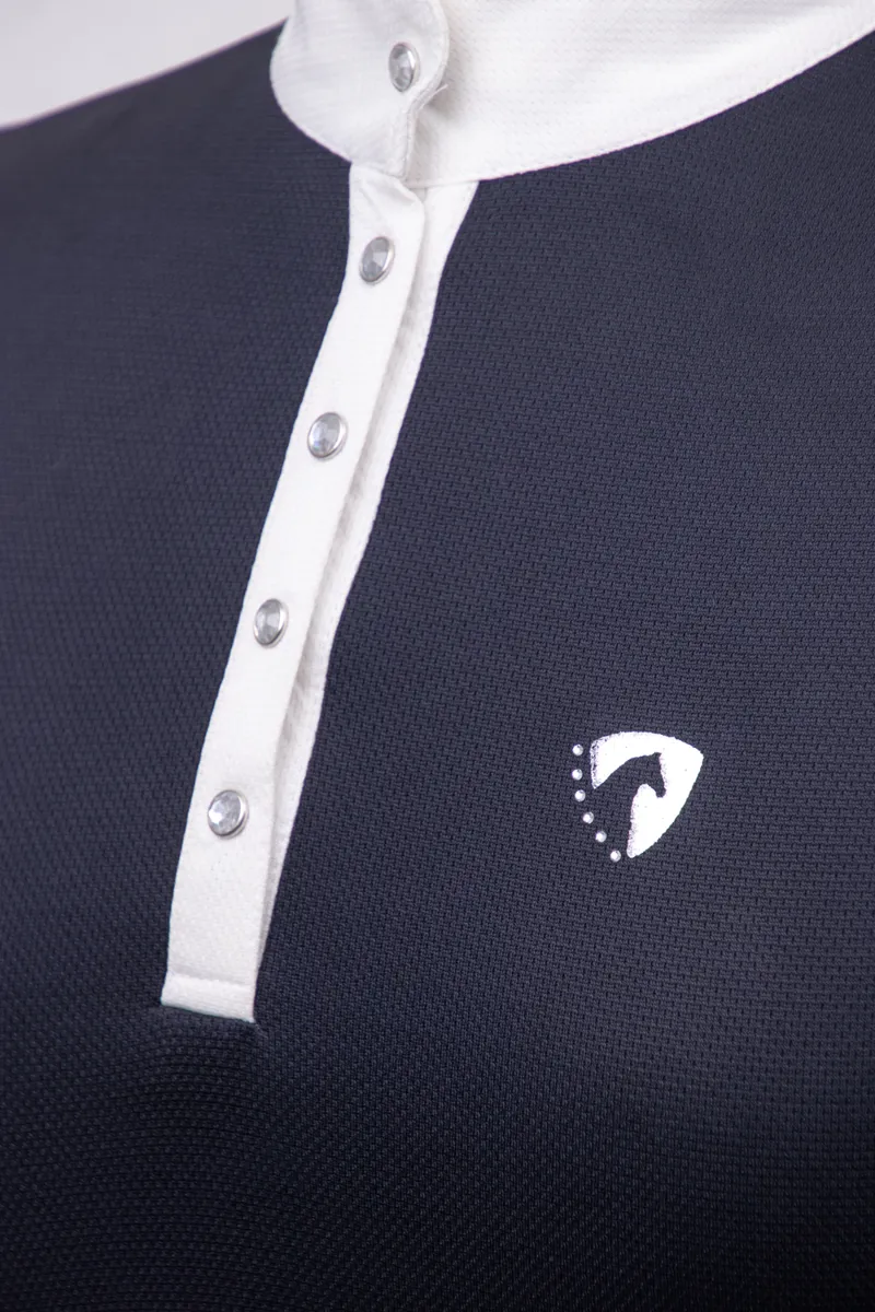 Hy Equestrian Sophia Sleeveless Show Shirt - Rich Navy-2